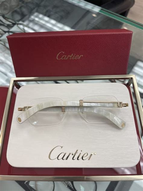 cartier all white buffs|cartier white buffalo horn glasses.